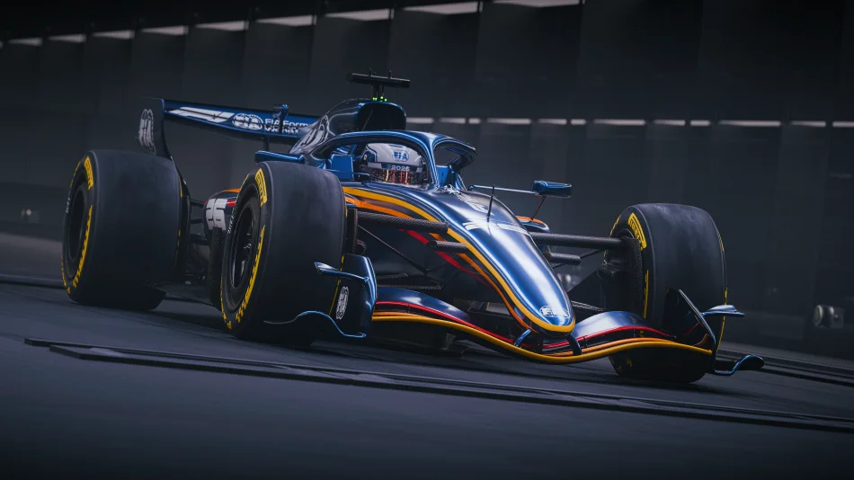 Modello della monoposto 2026 nella galleria del vento