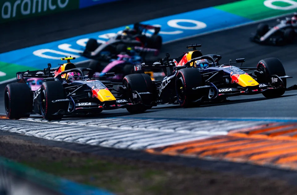 La Red Bull RB22 in azione a Zandvoort durante il Gran Premio d'Olanda 2026