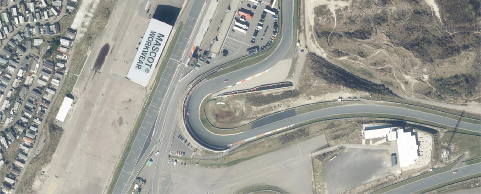 Veduta aerea del circuito di Zandvoort fotografato nel 2026